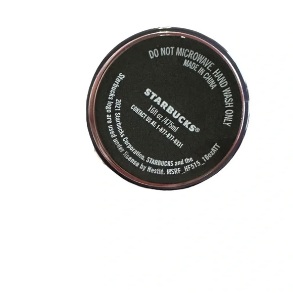 Starbucks 2021 Plastic 16 oz coffee cup with lid, new no tags - Picture 4 of 4